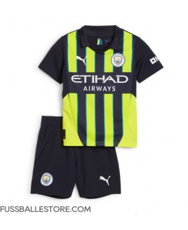 Günstige Manchester City Auswärts Trikotsatzt Kinder 2024-25 Kurzarm (+ Kurze Hosen)
